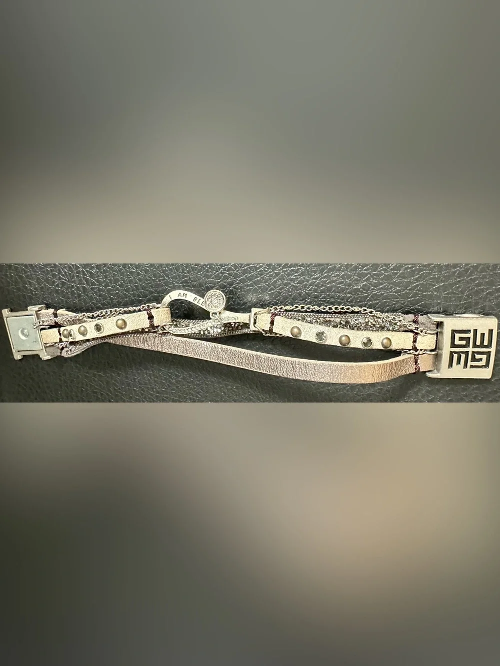 Silver Geometric Square Pendant Necklace for Men